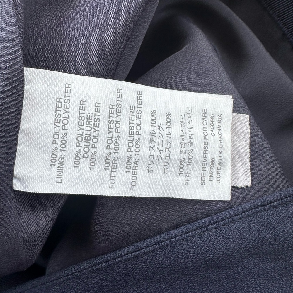 5 for $40 J.crew Pleated Skirt Women Size 10 Navy - Picture 7 of 7